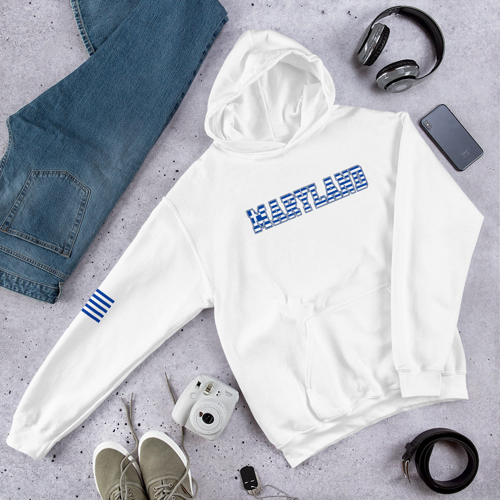 Maryland Greek Flag Letters Unisex Hoodie
